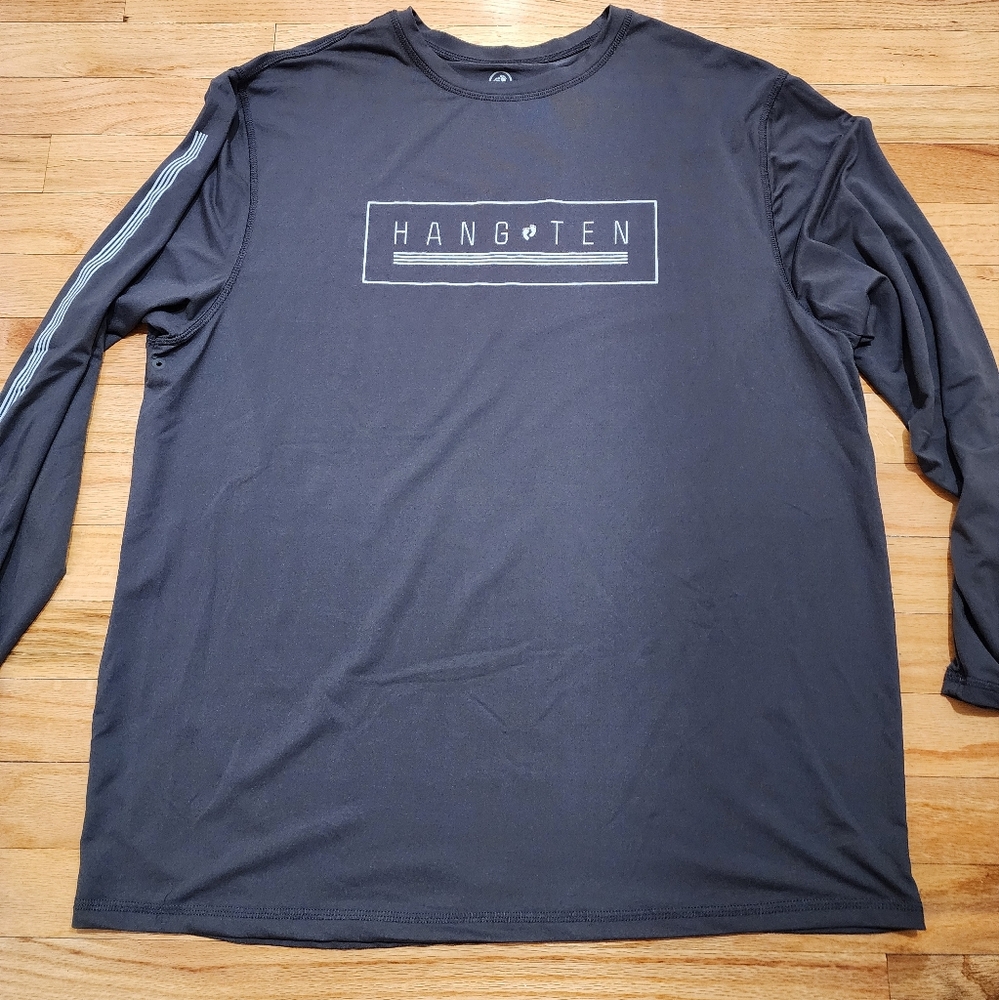 Hang Ten Men's Gray Long Sleeve Shirt UPF 50+